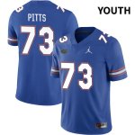 Youth Florida Gators #73 Mark Pitts NCAA Jordan Brand Royal NIL 2022 Authentic Stitched College Football Jersey LIC8662GV